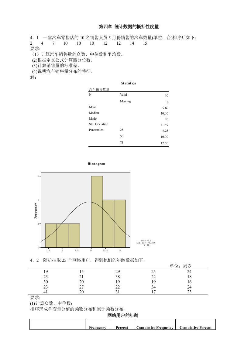 统计学后练答案章