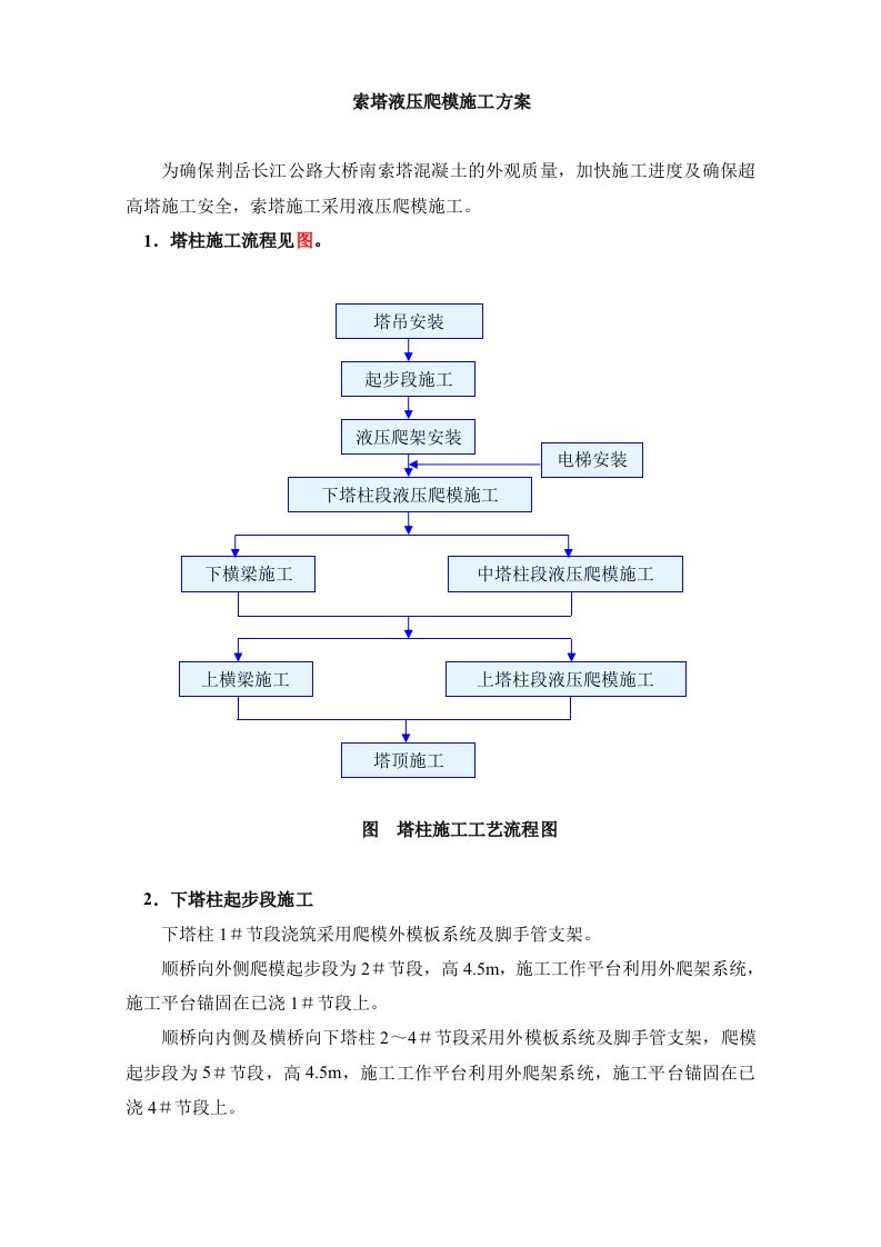 索塔液压爬模施工方案