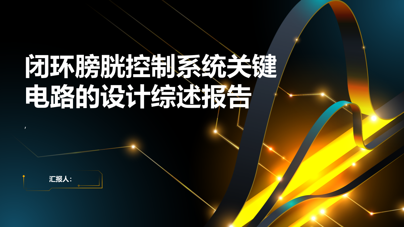 闭环膀胱控制系统关键电路的设计综述报告