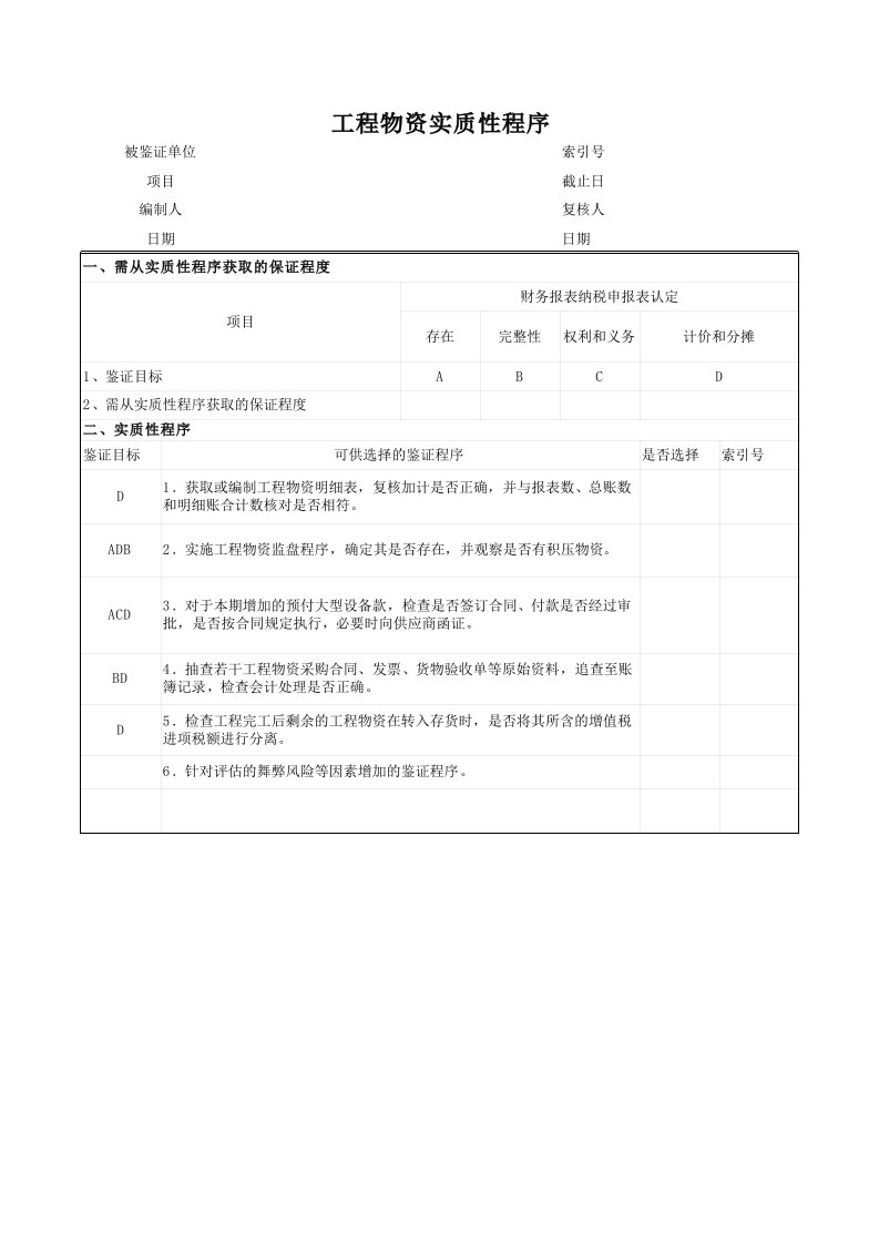 15工程物资