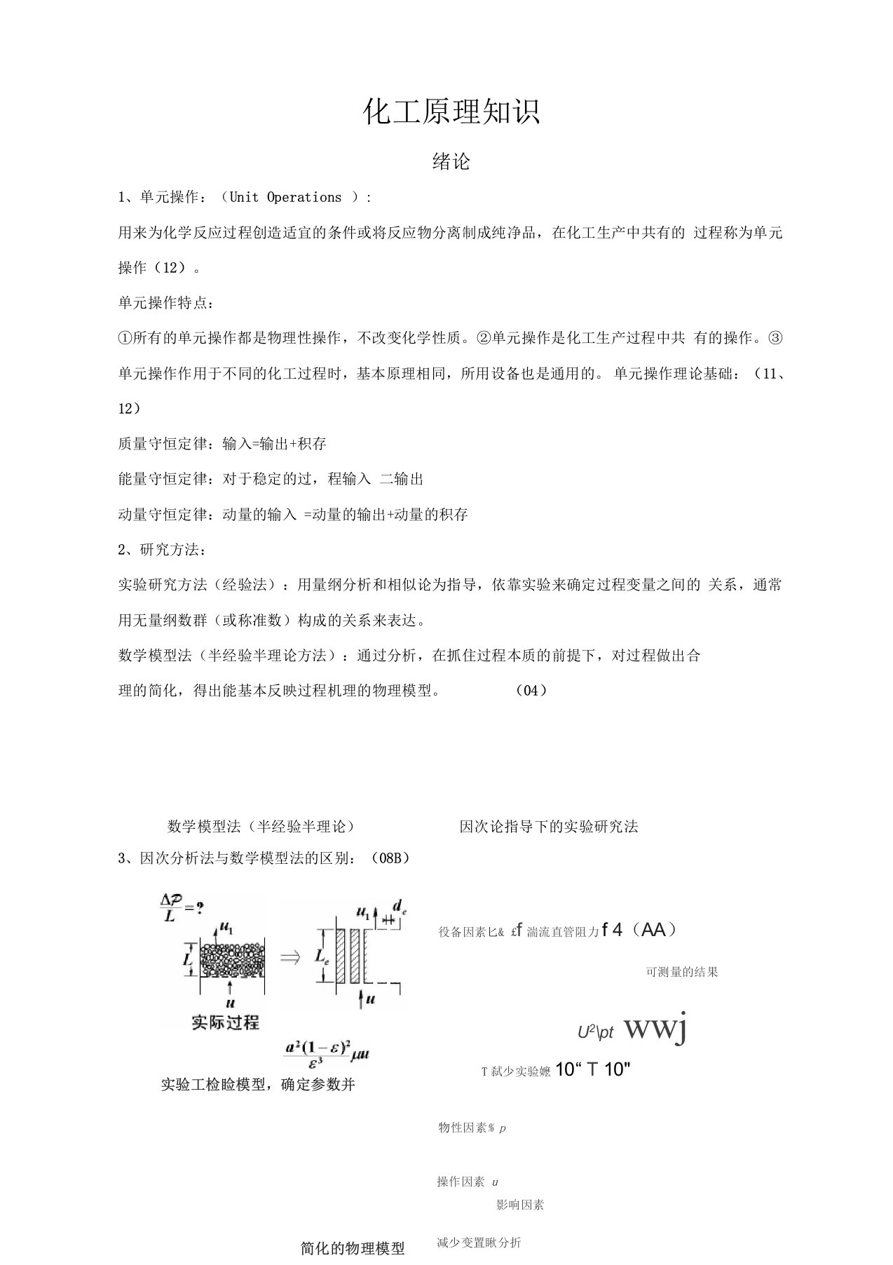 化工原理概念汇总