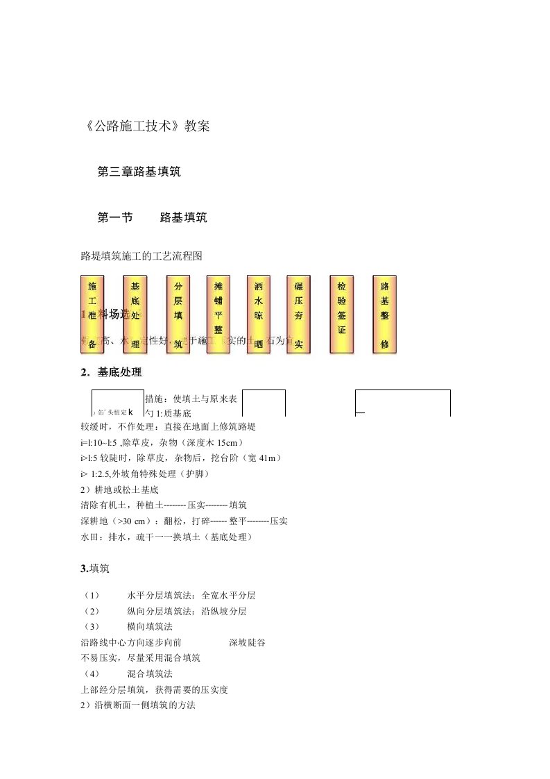 公路施工技术教案