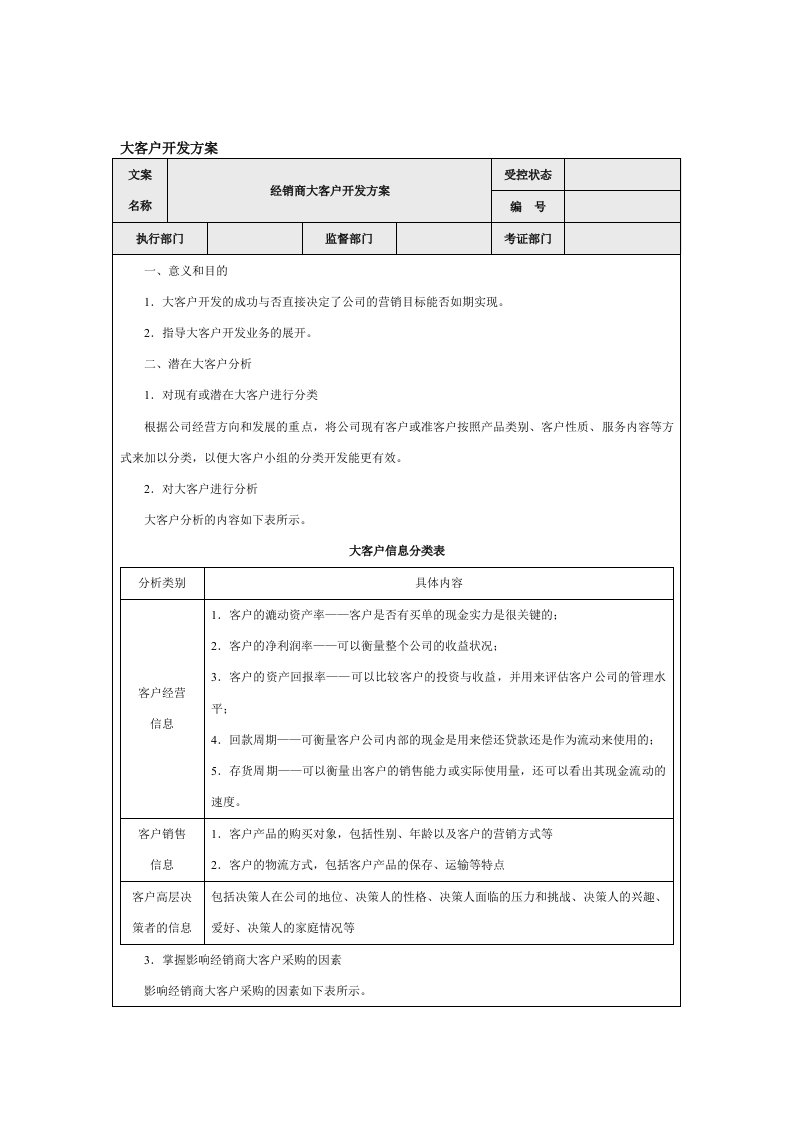 大客户开发方案