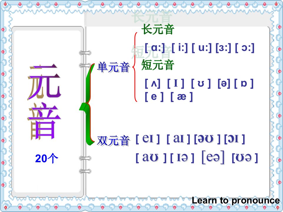 开学前的音标课件