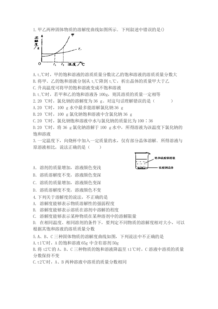 溶解度难题