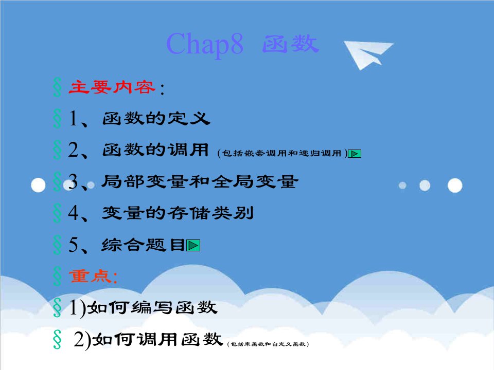 口才演讲-11chap8函数讲稿1123