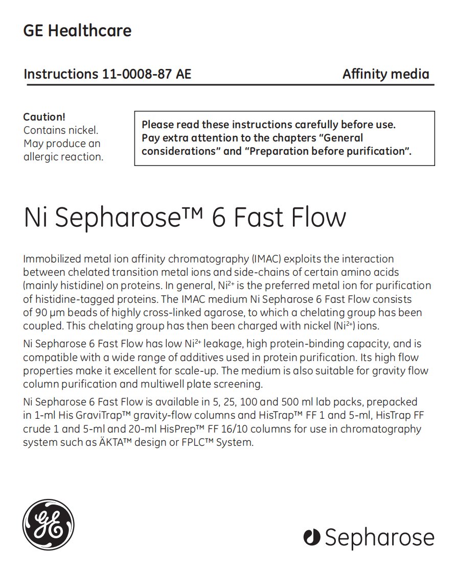 ni-sepharose-6-fast-flow说明书