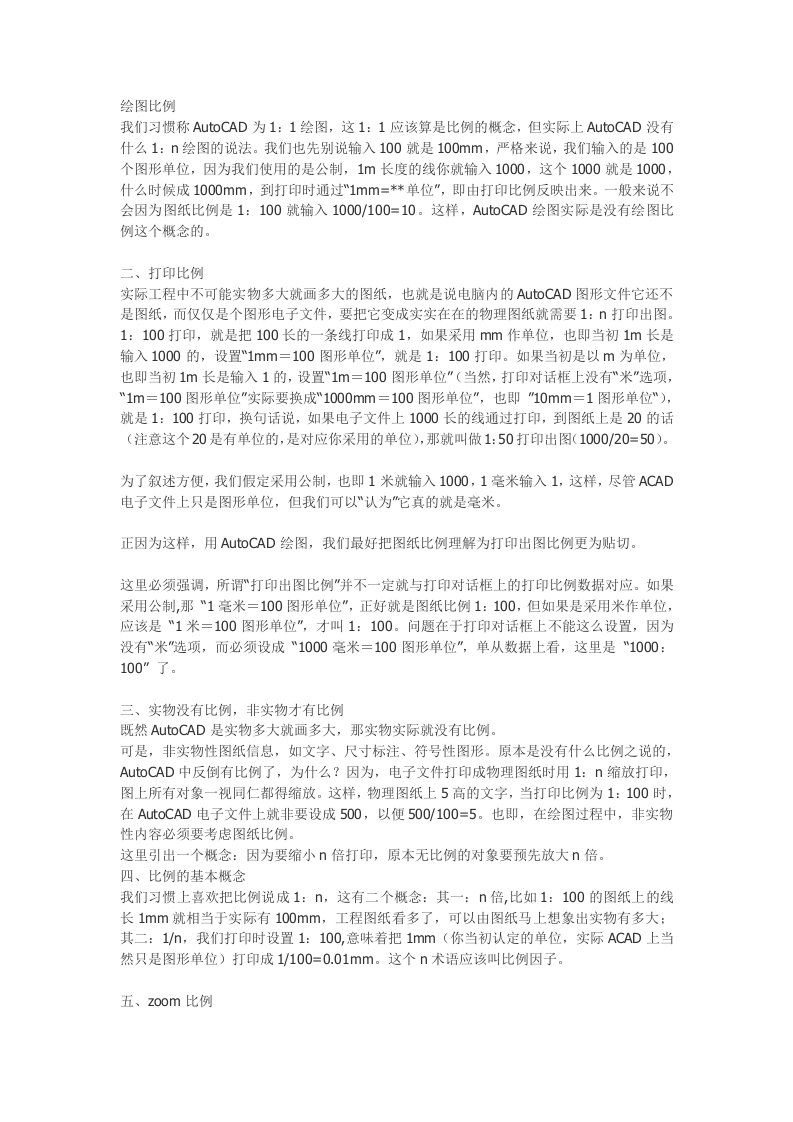 CAD比例问题