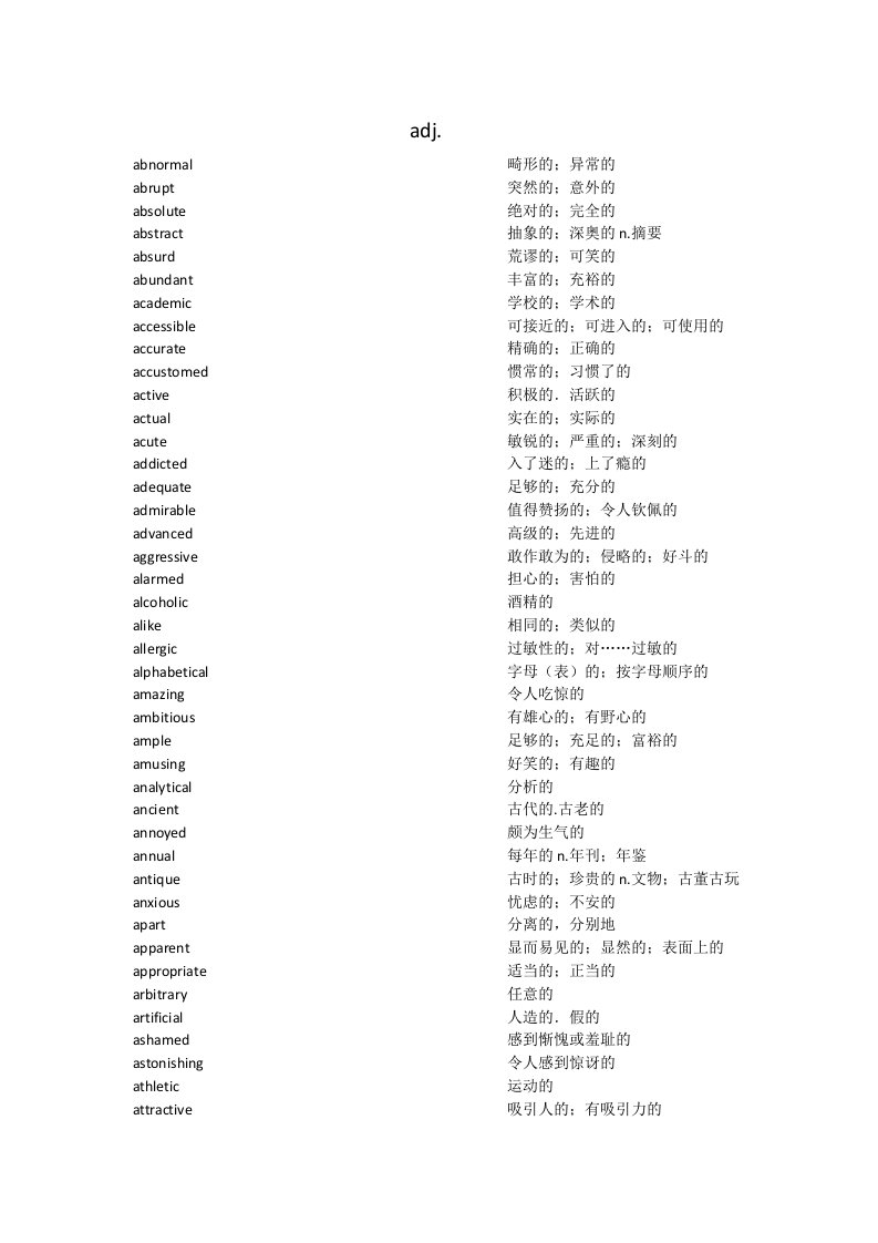 高中英语人教版必修1-选修8单词表