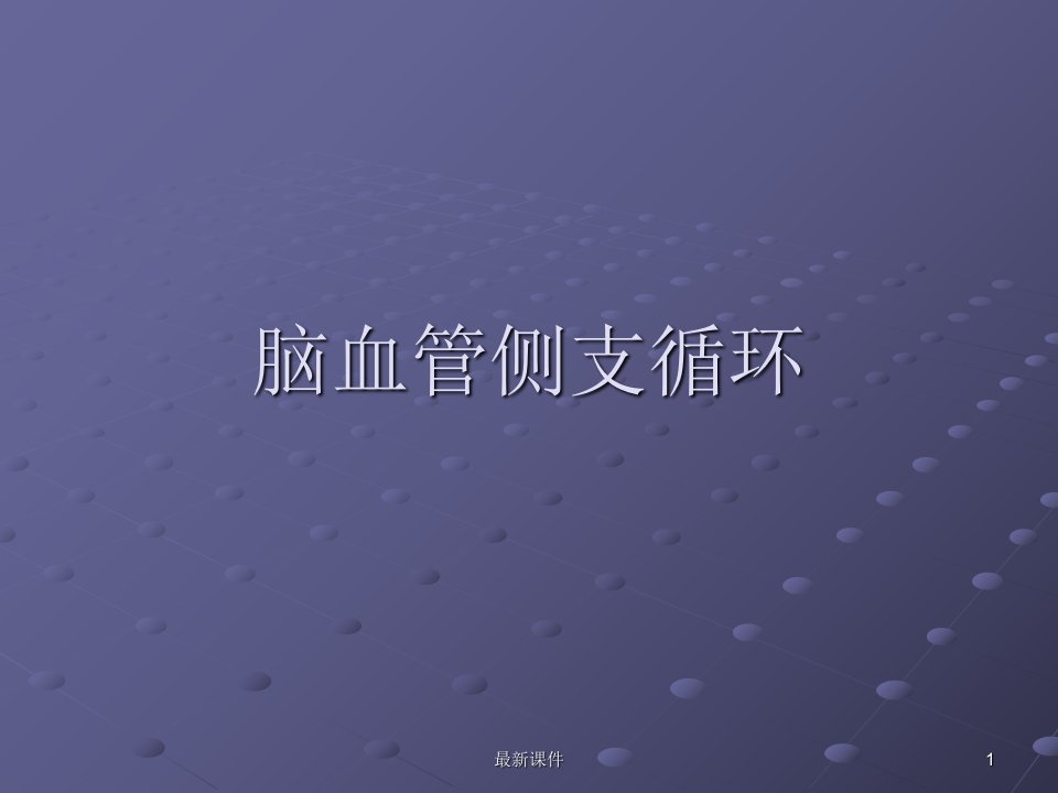 侧支循环PPT课件