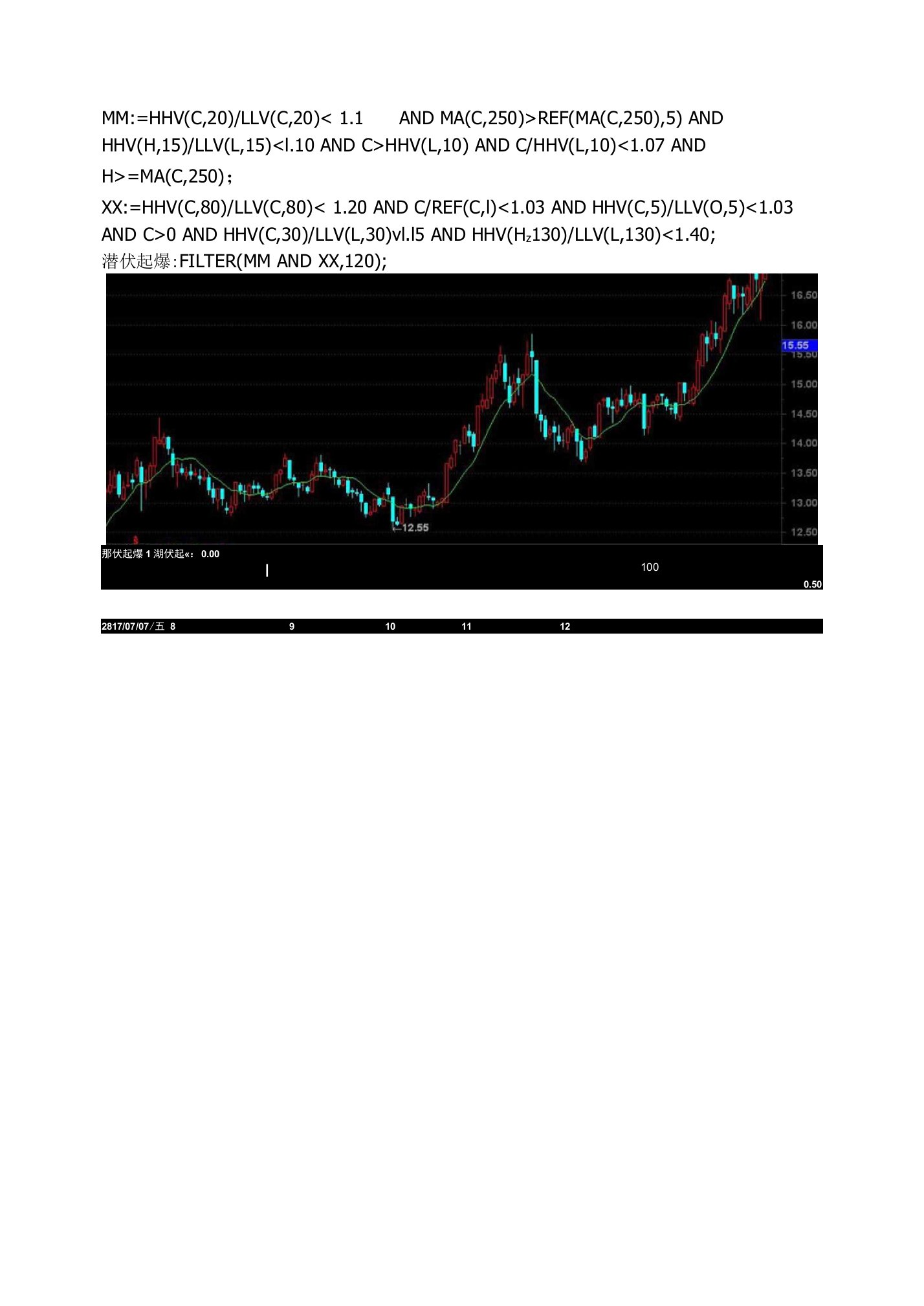 潜伏起爆选股通达信指标源码公式