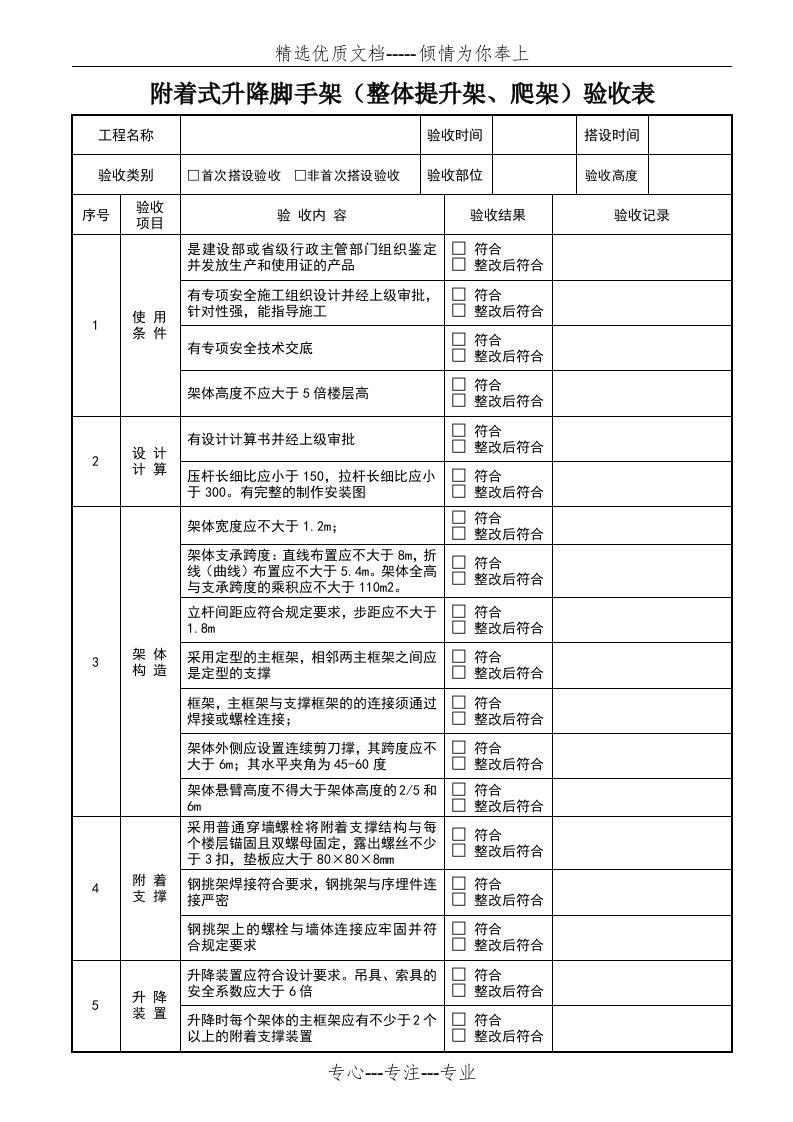 附着式升降脚手架验收表(共3页)