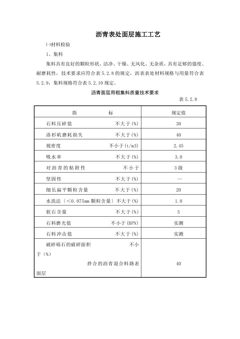 沥青表处面层施工工艺