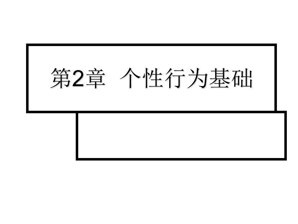 组织设计-某知名大学总裁班组织行为学课件第2章个性行为基础