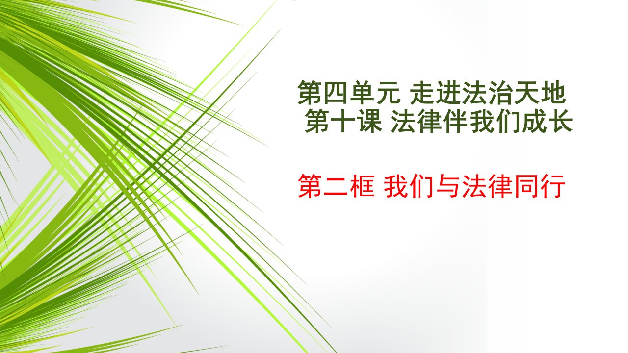 我们与法律同行课件--部编版道德与法治七年级下册