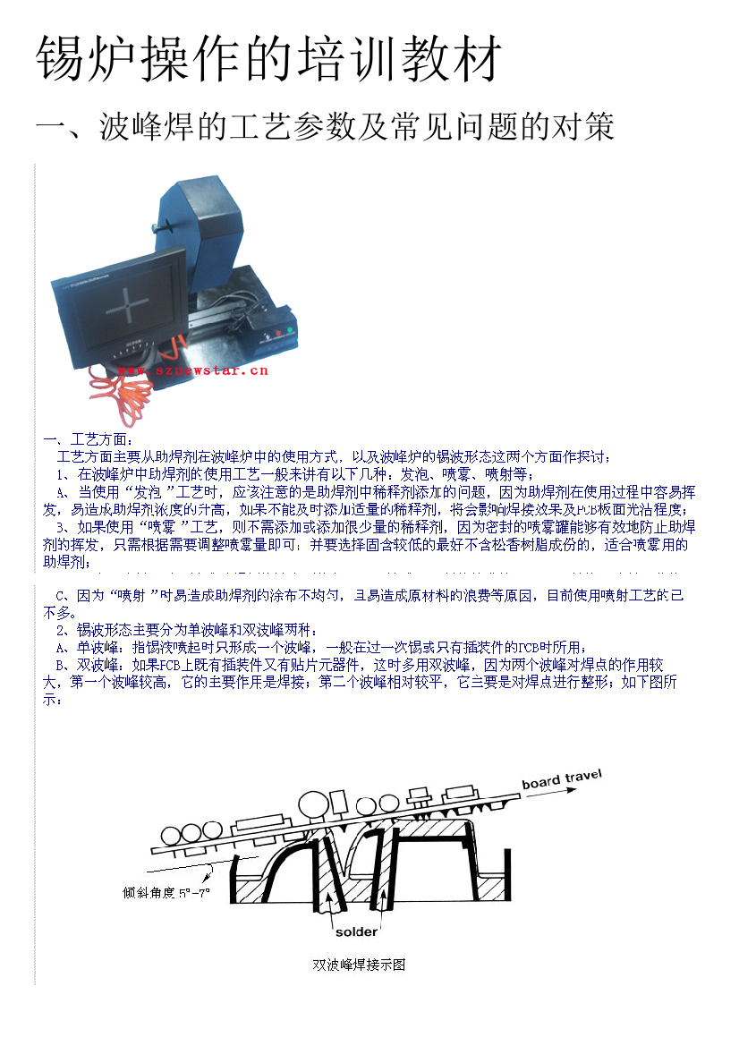 锡炉操作的培训教材