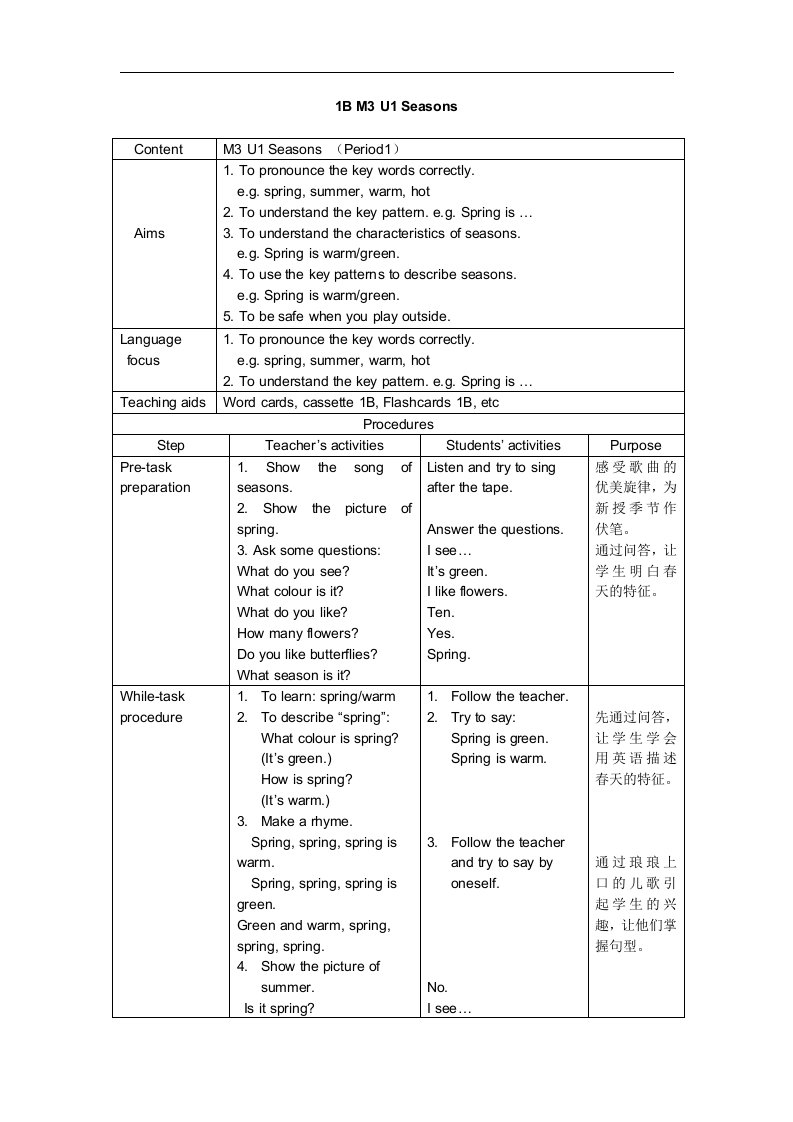 牛津上海版一下《Unit