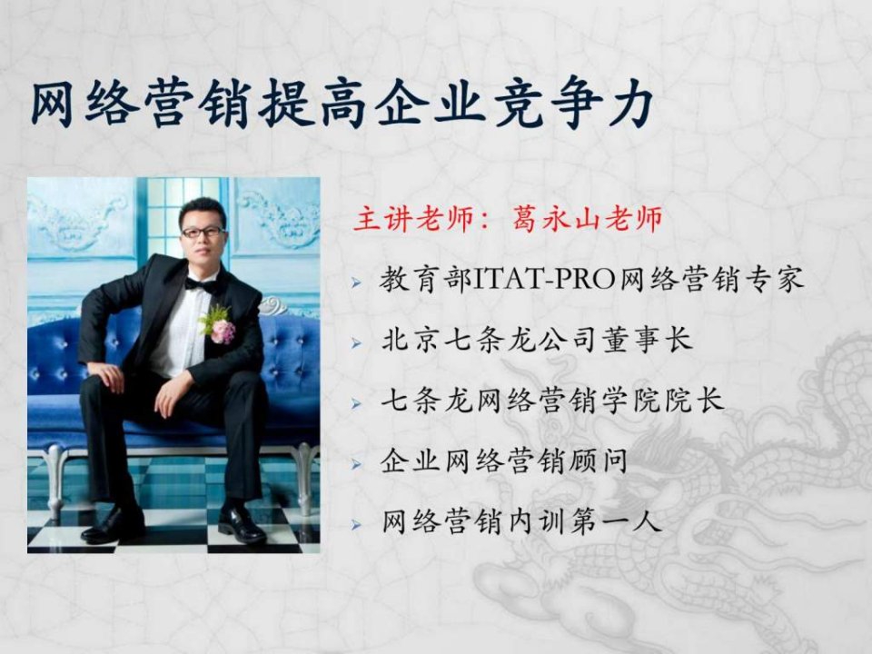 葛永山网络营销内训提高企业竞争力.ppt