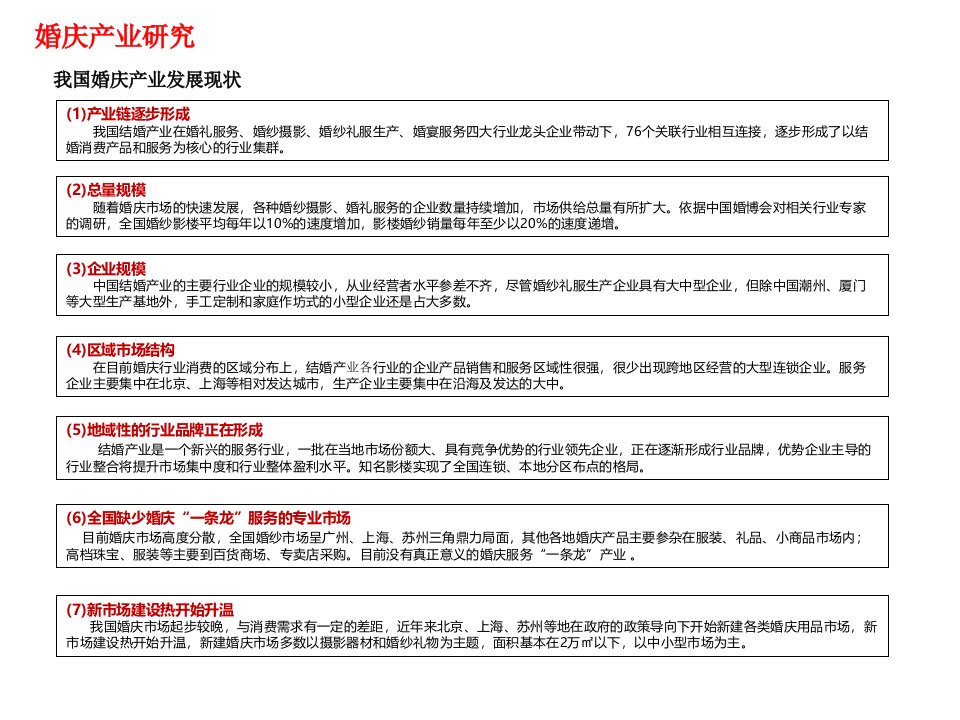 婚庆产业案例研究