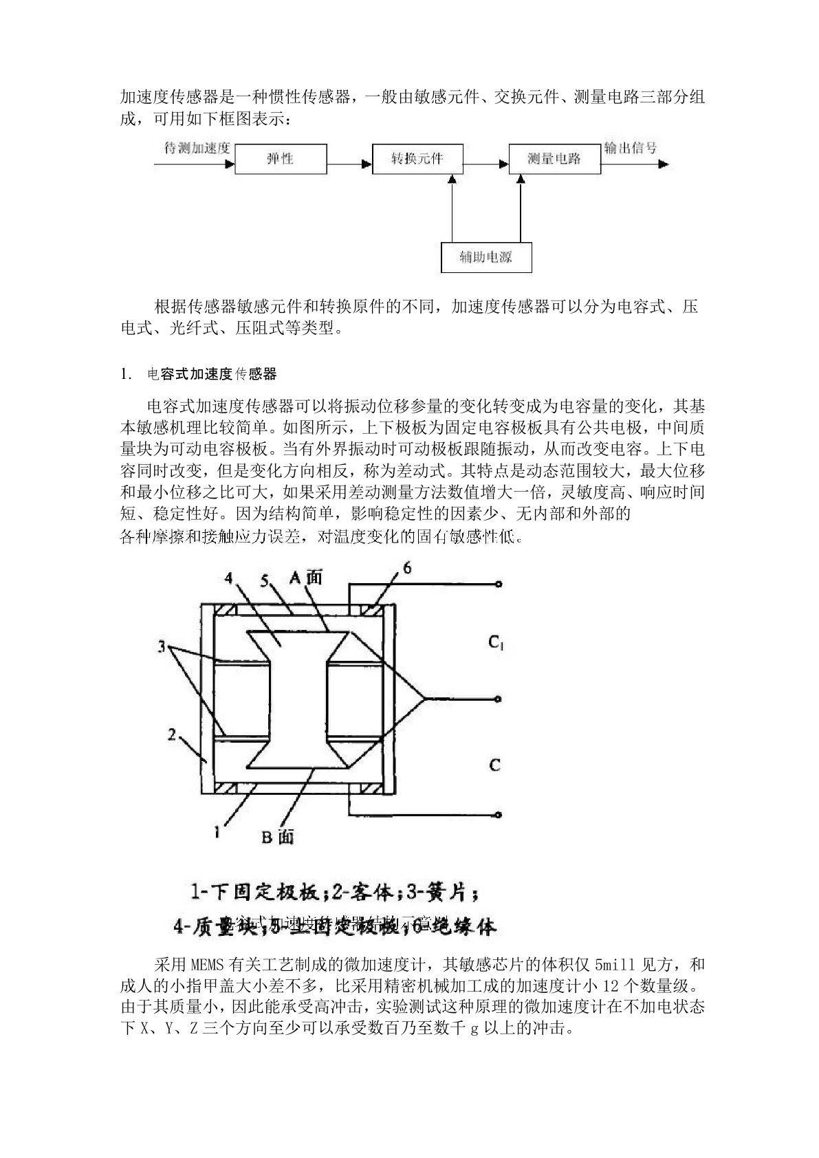 微型加速度传感器原理