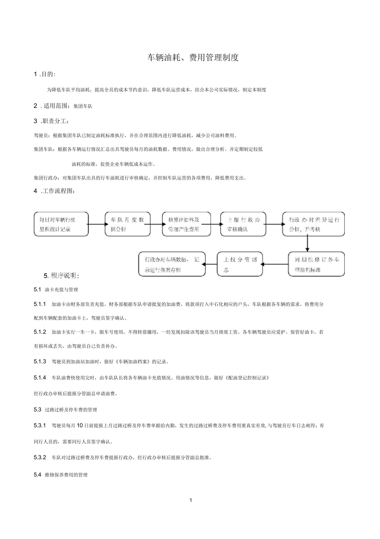 车辆油耗、费用管理制度(经典)