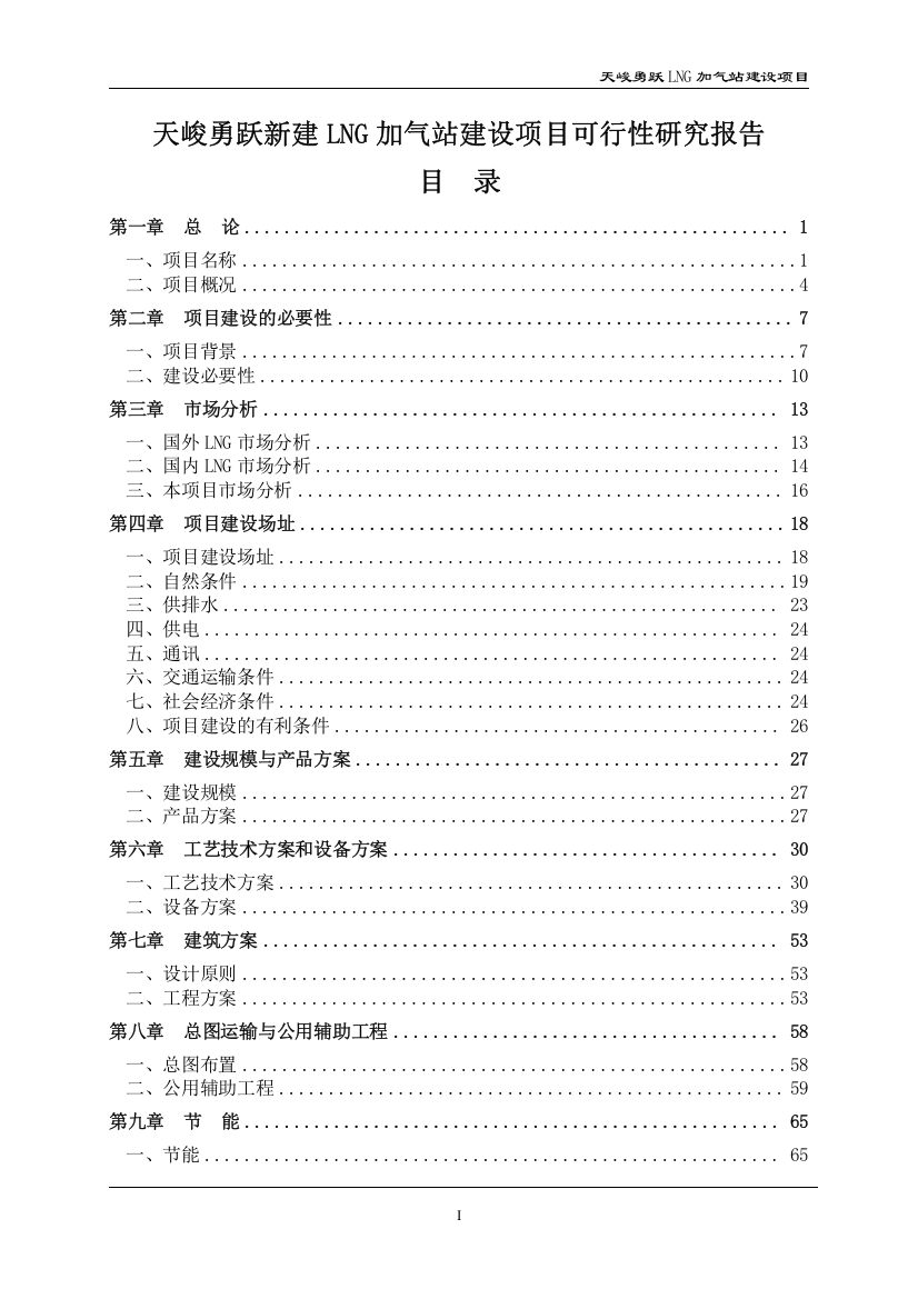 天峻勇跃新建LNG加气站建设项目可行性研究报告