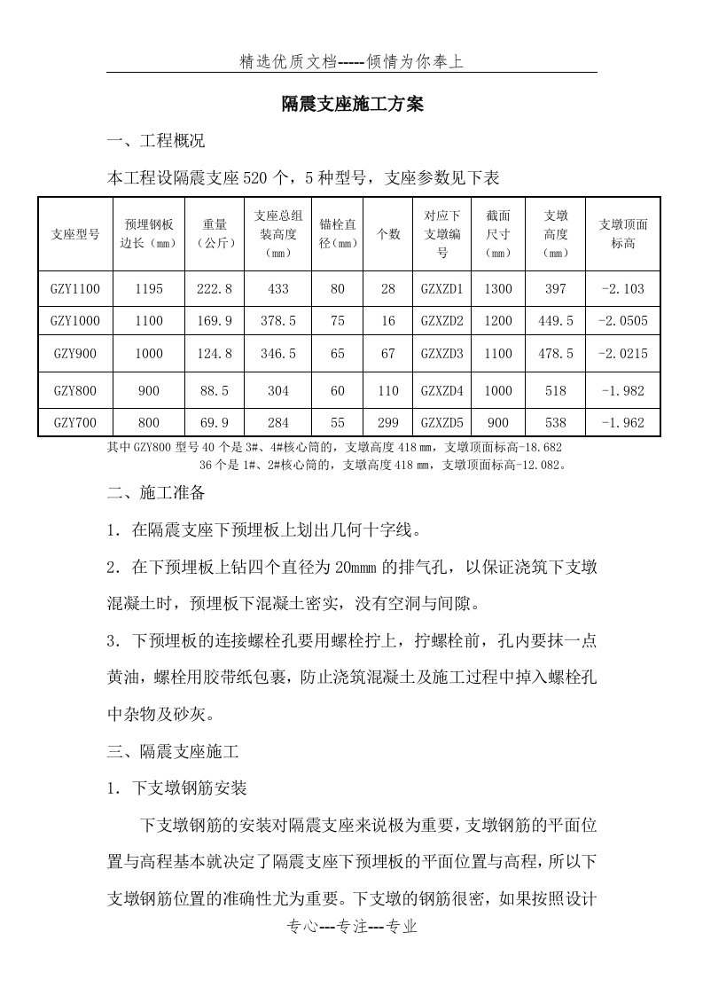 隔震支座方案(共4页)