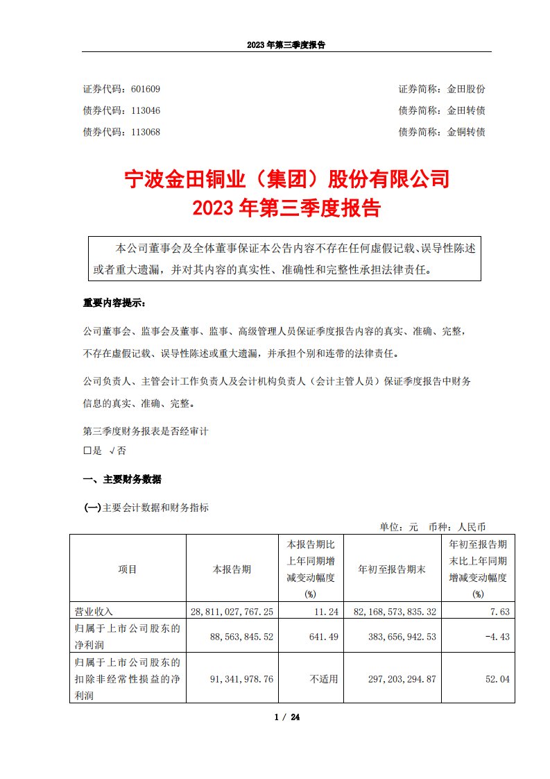 上交所-2023年第三季度报告-20231027