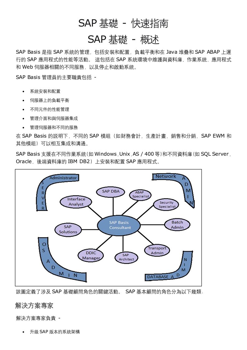 SAP基础-快速指南