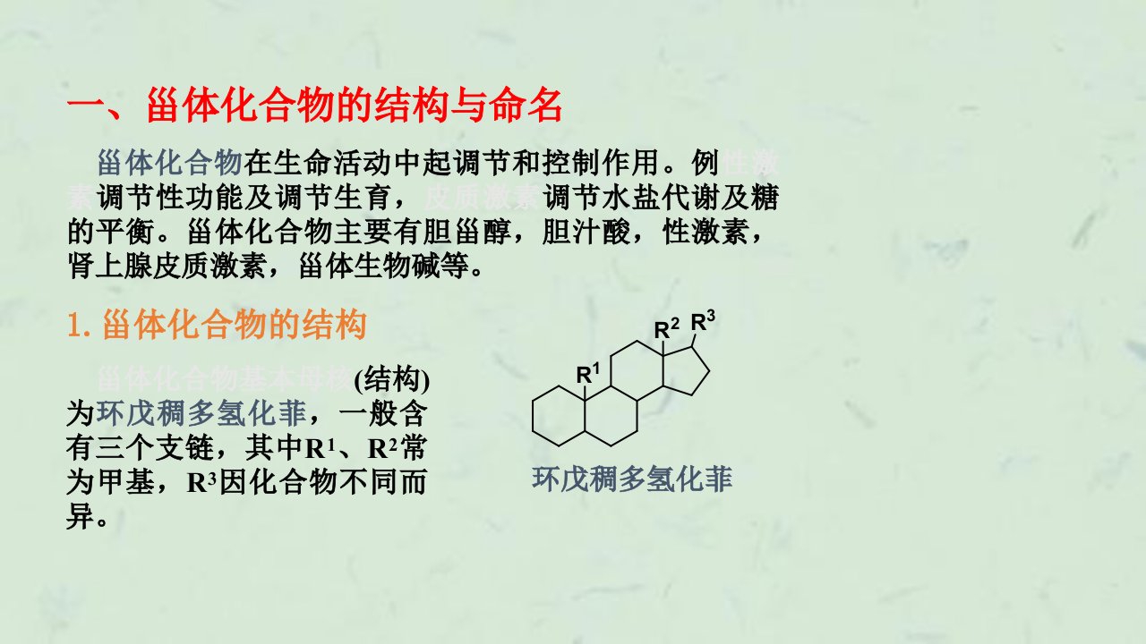 甾体类化合物含甾体皂苷和强心苷课件