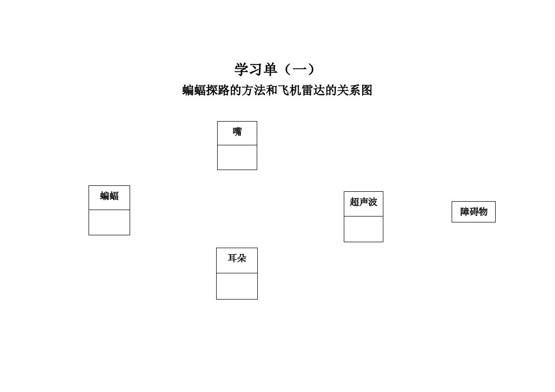 语文人教版四年级下册学习单(学生)