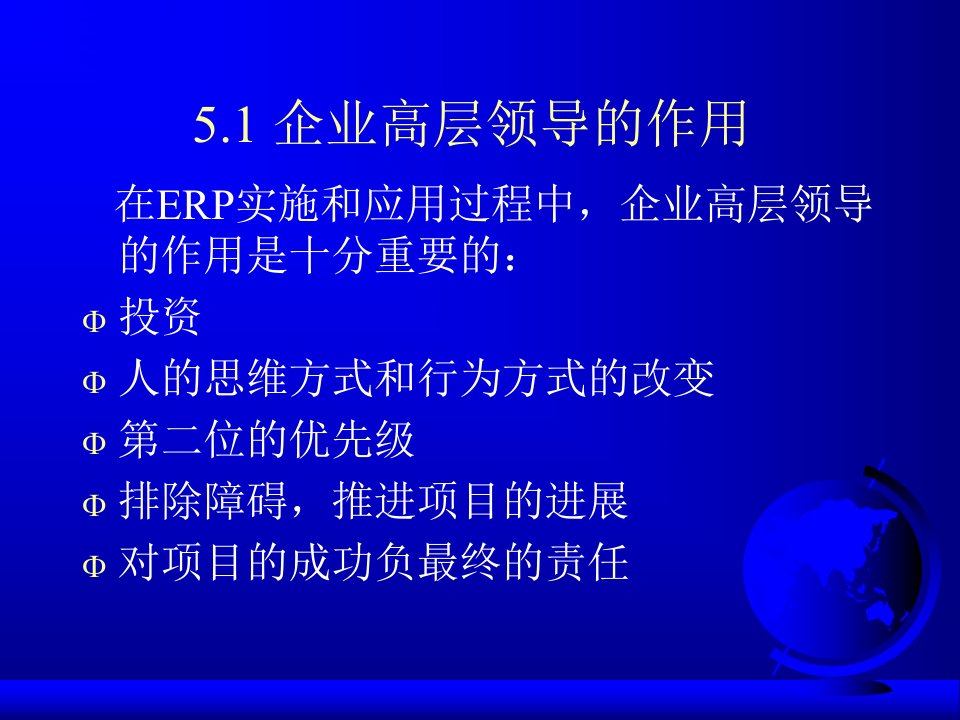 第5章ERP的实施与运行管理