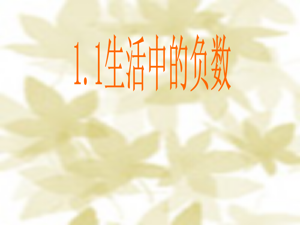 负数1.1