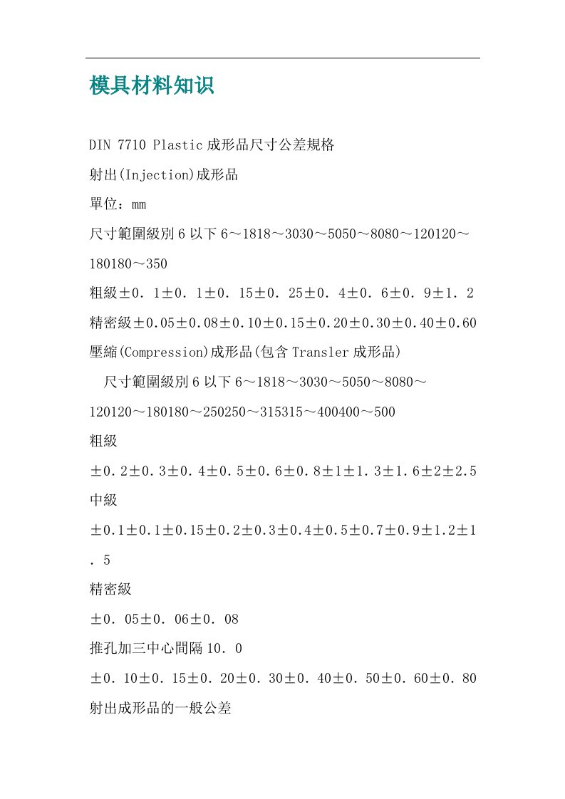 模具材料知识(1)