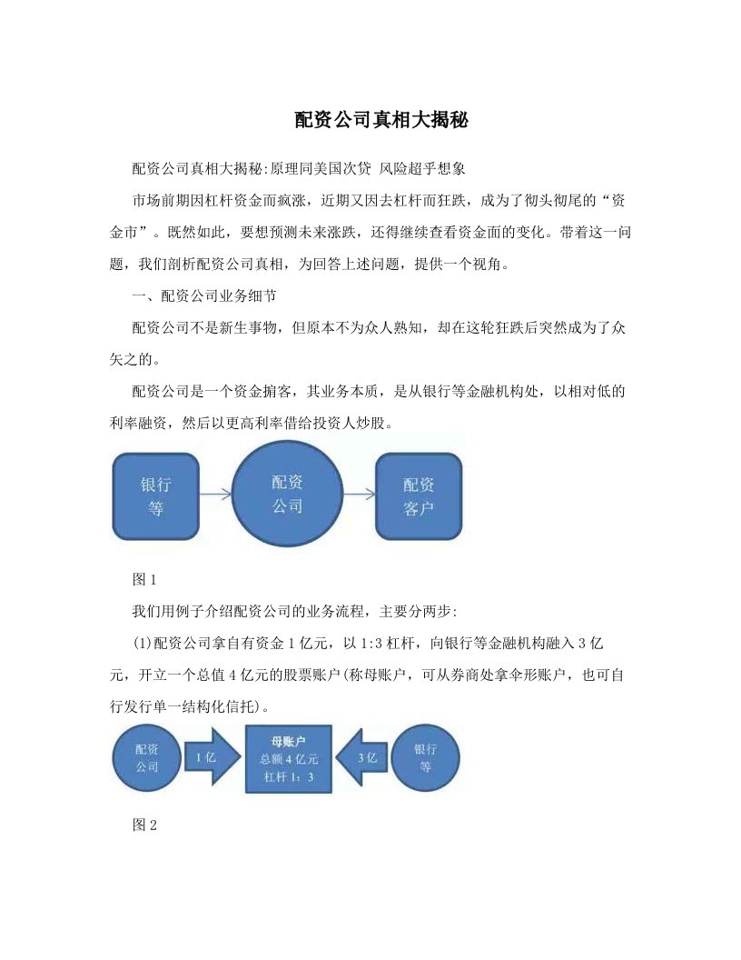 配资公司真相大揭秘