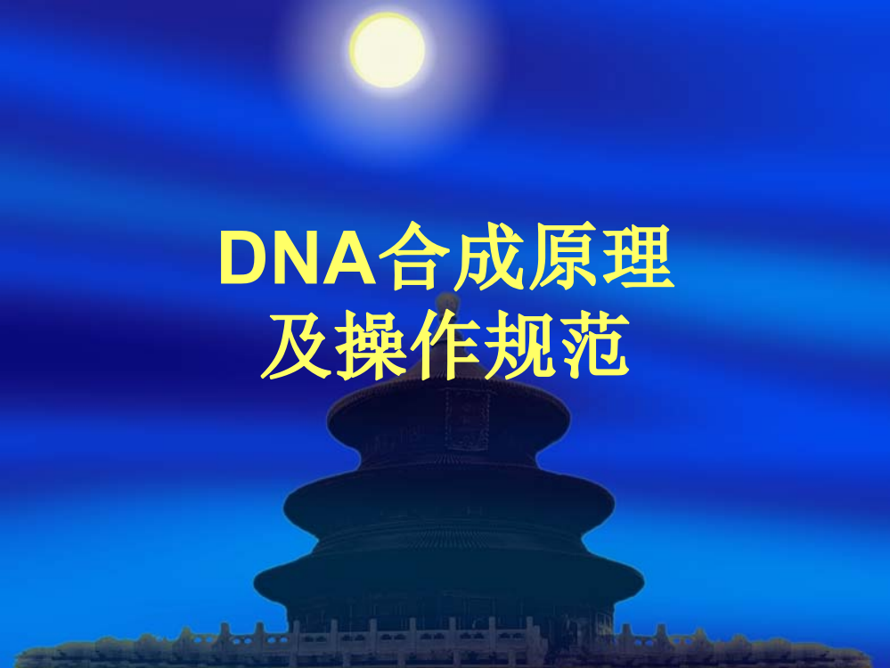 DNA合成原理及操作