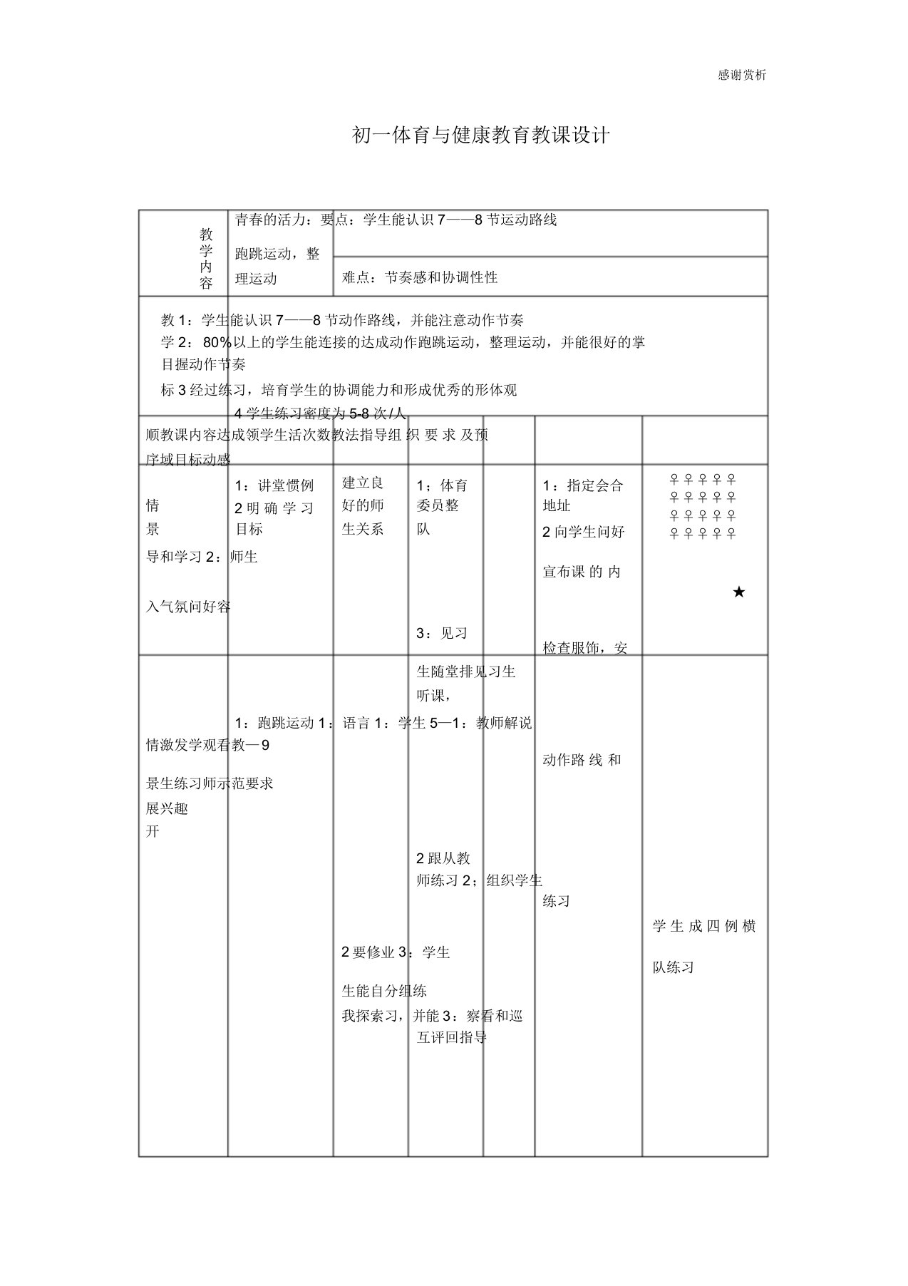 初一体育与健康教育教案.doc