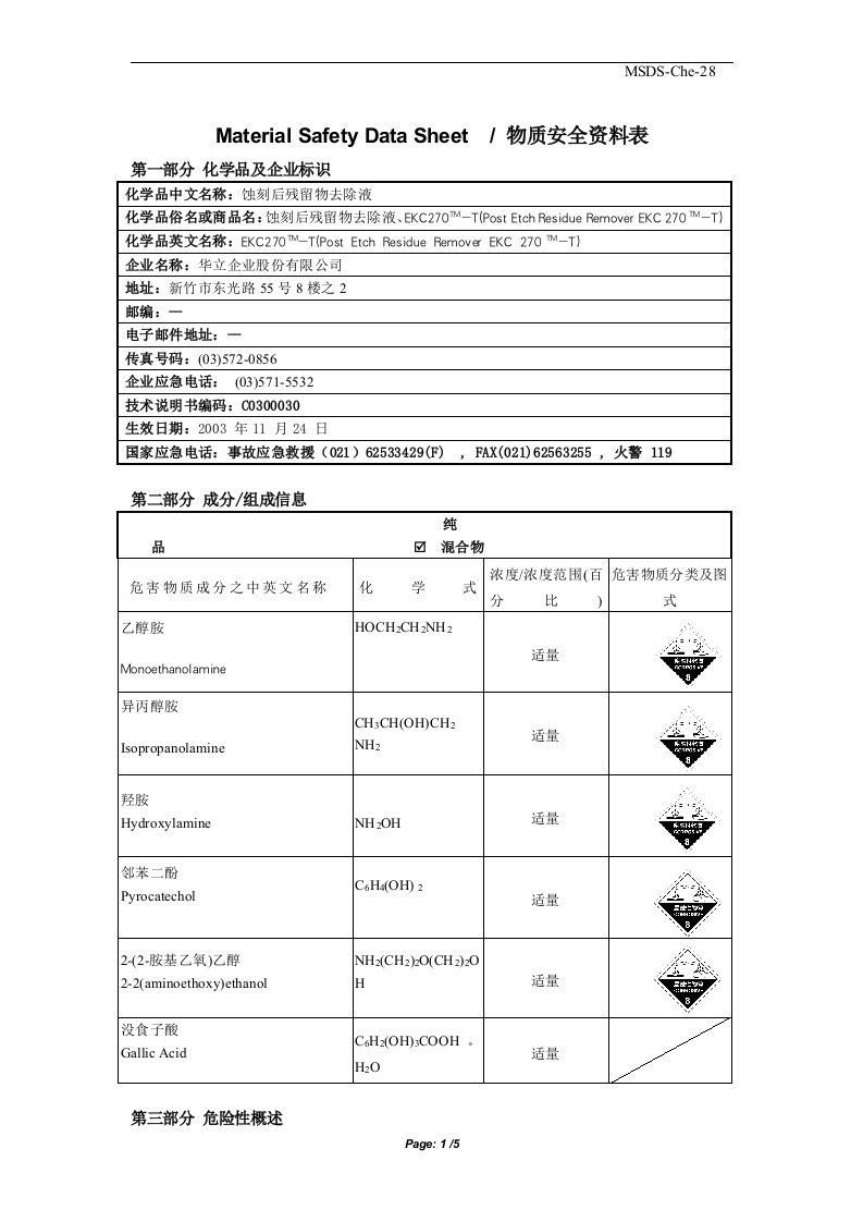 MSDS