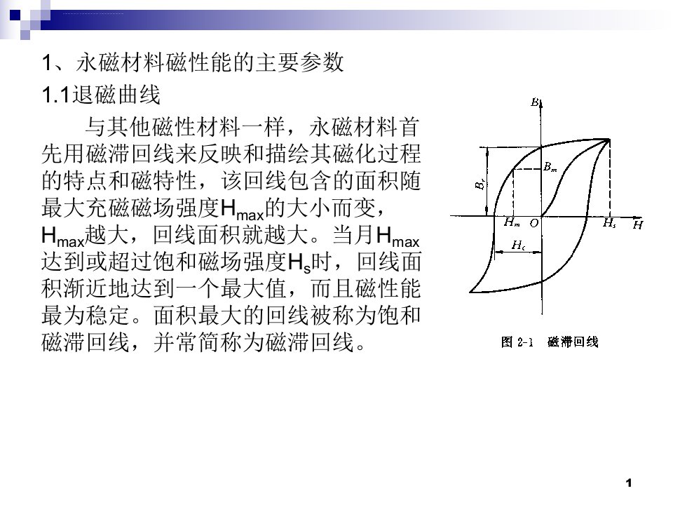 永磁材料的性能和选用ppt课件