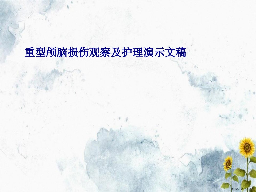 重型颅脑损伤观察及护理演示文稿