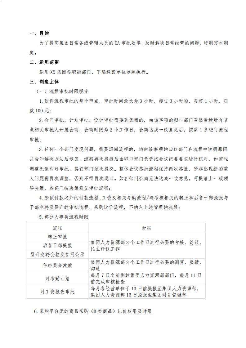 企业流程审批管理制度