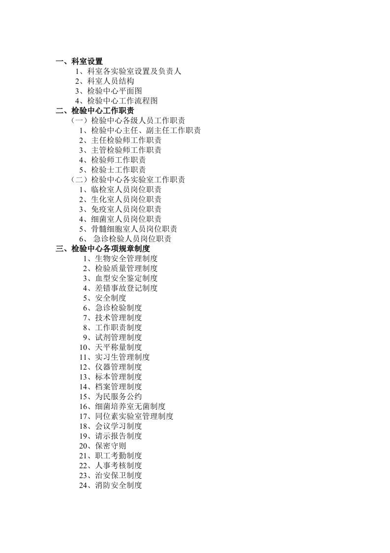 检验科完整SOP程序文件