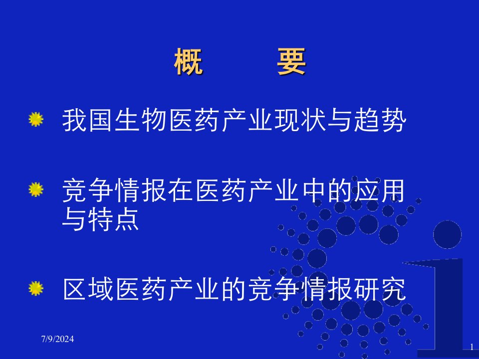 区域医药产业的竞争情报研究