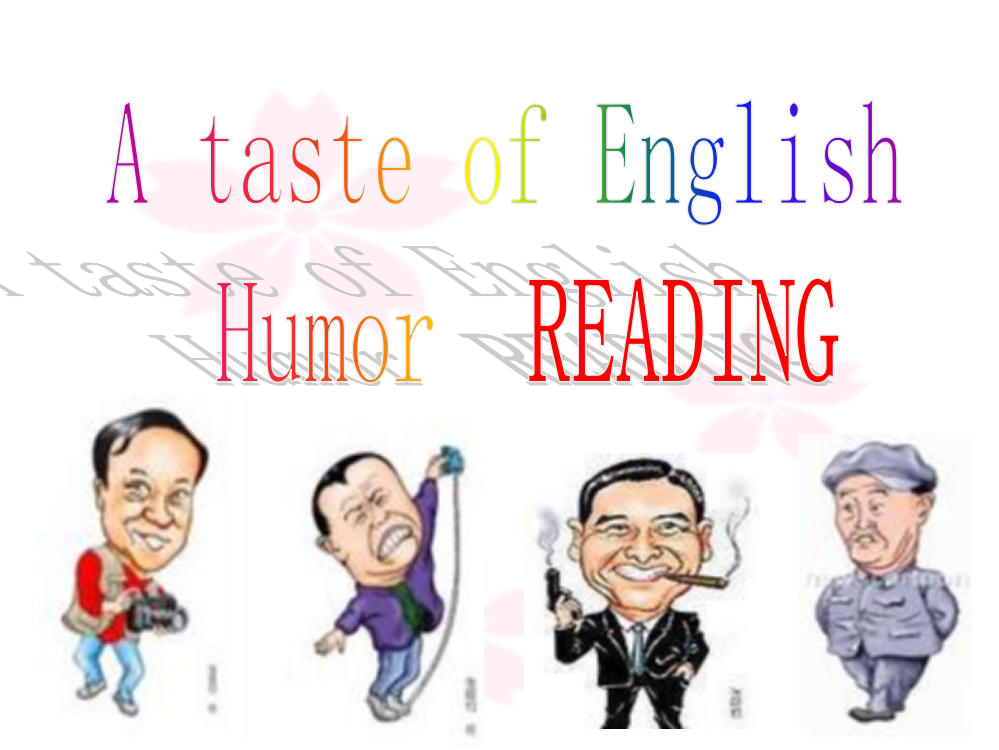 人教新课标高中英语必修四Unit3AtasteofEnglishhumourreading共24张