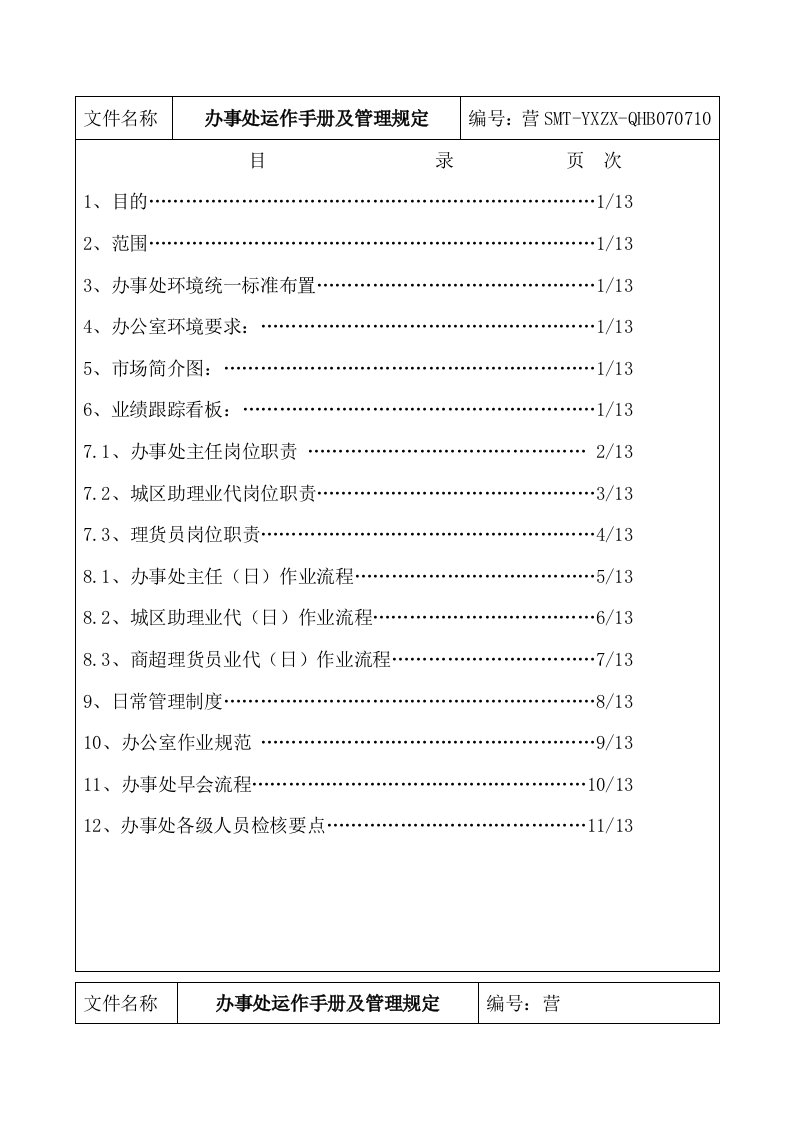 办事处运作手册及管理规定