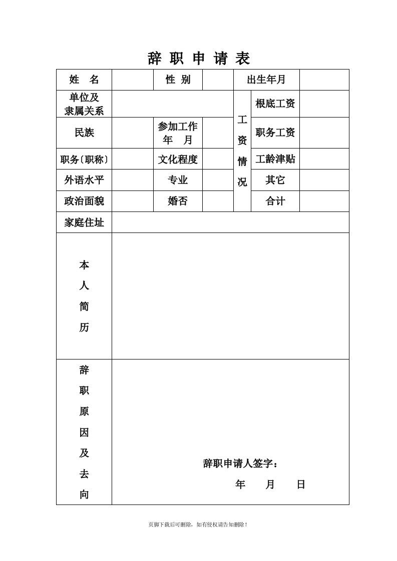 河南省人事厅事业单位辞职书