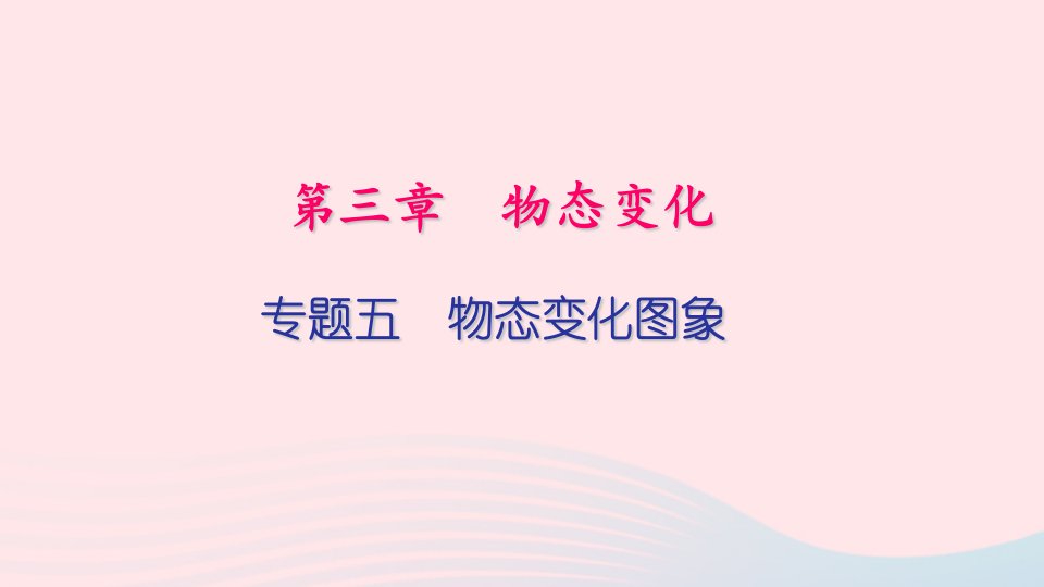 八年级物理上册专题训练五物态变化图象课件新版新人教版