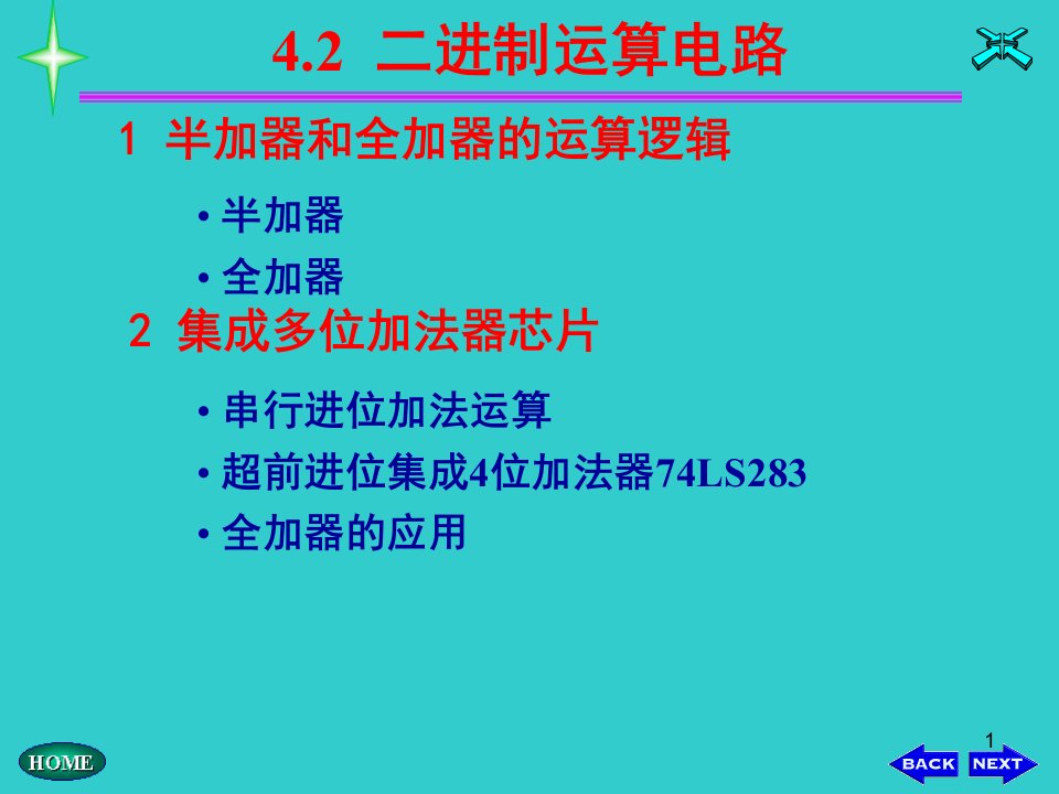 数字电路：全加器比较器