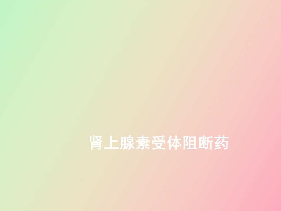 肾上腺素受体阻滞药