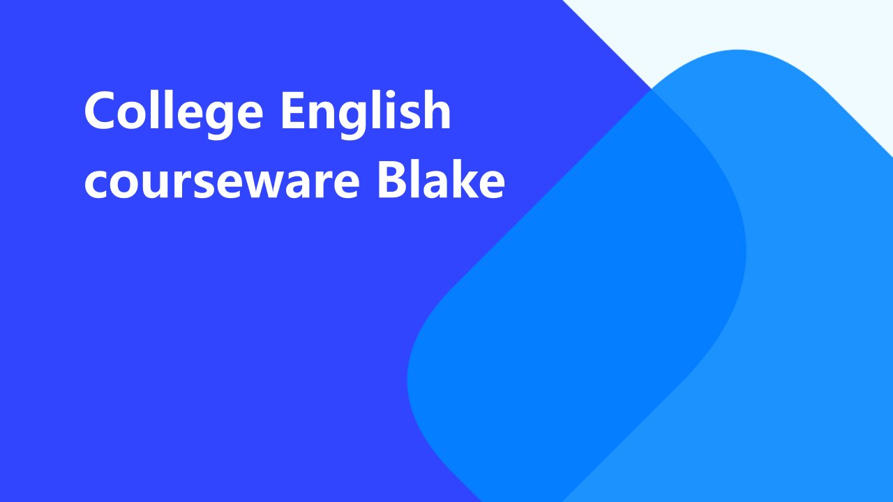 大学英语课件blake